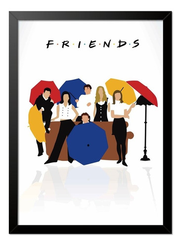 Quadro Poster Seriado Friends Guarda Chuva 33x23cm