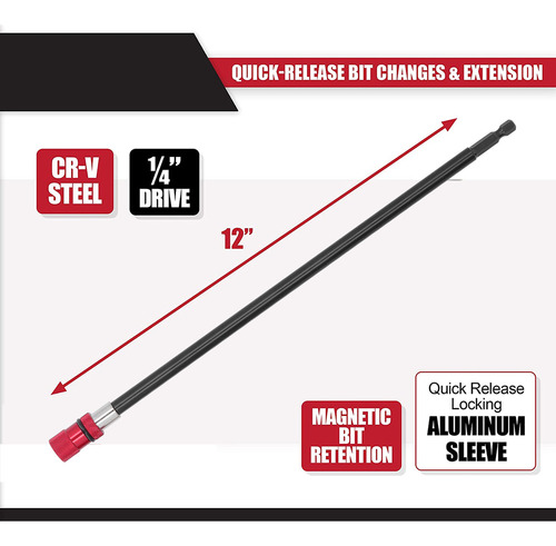 Broca De Destornillador Ph2 Con Extensión Hexagonal De 1/4,