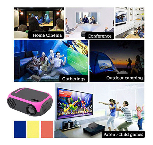 Proyector Led Recargable Por Usb Con Resolución De 1080p