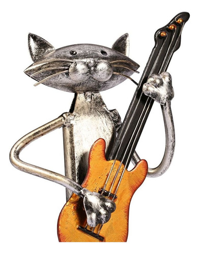 Tooarts - Figura Decorativa De Metal, Diseño De Gato, Diseño