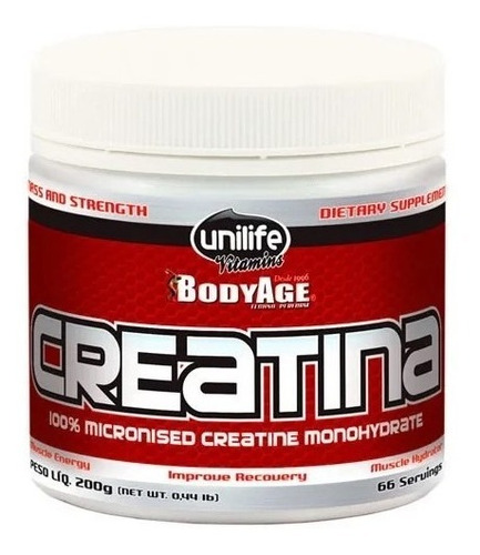 Creatina Monohidratada 200g Unilife - Maximize Seu Potencial Sabor Without flavor