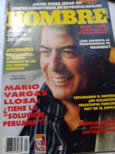 Revista Hombre Vintage Años 80 Mario Vargas Llosa
