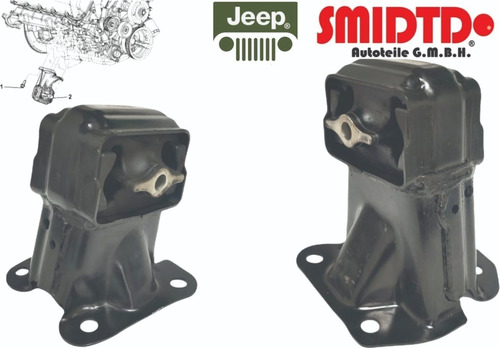 Kit Soportes Motor Izq Y Der Jeep Grand Comander 3.7 06-10