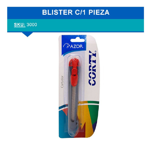 Cutter Corty Chico Punta Flecha Paquete Con 5 Piezas