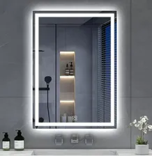 Espejo Luz Led Touch Pared Tocador Baño Vestidor 3 Luces Blanco-1