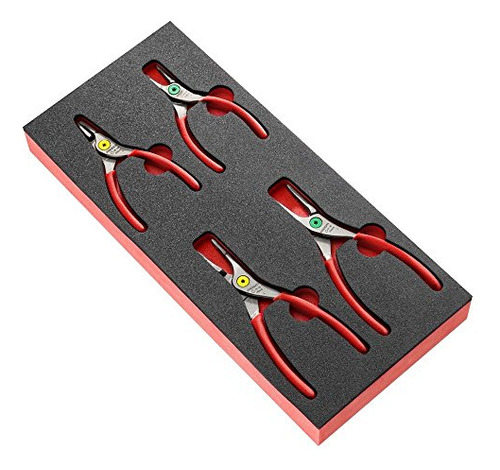 Facom 4-piece Pliers Set Para Circlips En Foam Tray