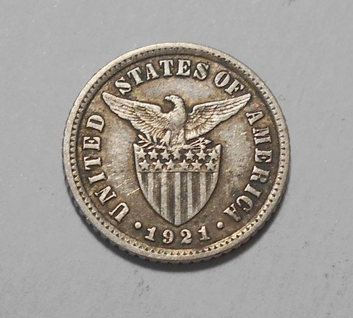 Filipinas ( Usa Administración ) 10 Centavos 1921 - Plata 