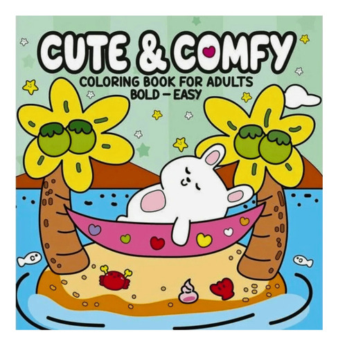 Livro Colorir Cute & Comfy Relaxing Vibes 63pag 20,5x20,5cm