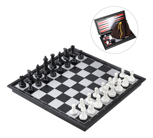 3 In 1 Magnetic Travel Chess Set For Kids And Adults, C...