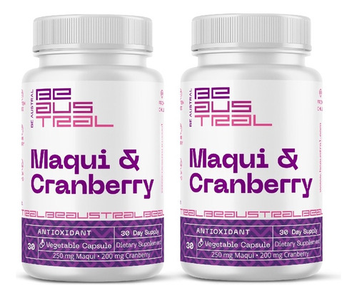 Maqui Cranberry Pack 60 Caps Vegano Be Austral