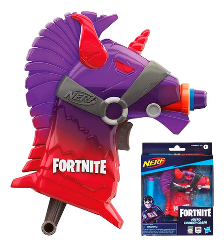 Fortnite Micro Nerf + 2 Dardos Elite Hasbro Original Scarlet