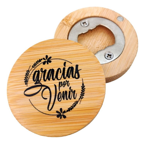 35 Destapador Madera Imán Heladera Personalizado Grab. Láser