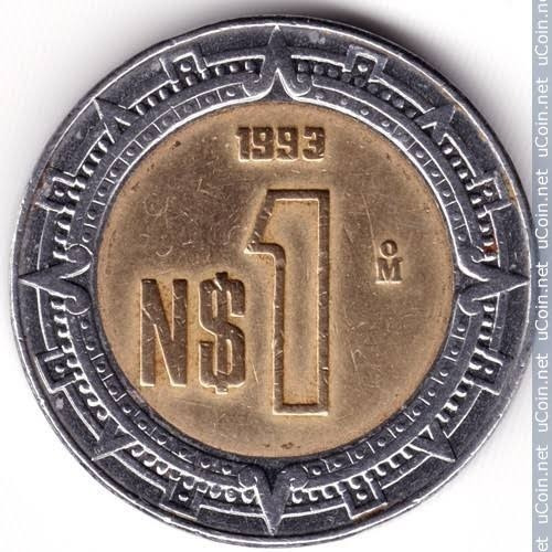 Moneda 1 Nuevo Peso 1993 Y 1994