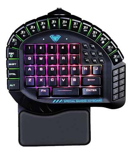 Aula Control Mecánico De Teclado 60 Teclas De Una Sola Mano