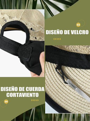 Sombrero De Sol Paramujer Sombreros De Paja Ala Ancha Visera