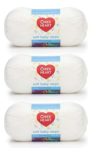 comprar Pack De 3 Ovillos De Hilo Blanco Para Bebé - 141g - Acrílico