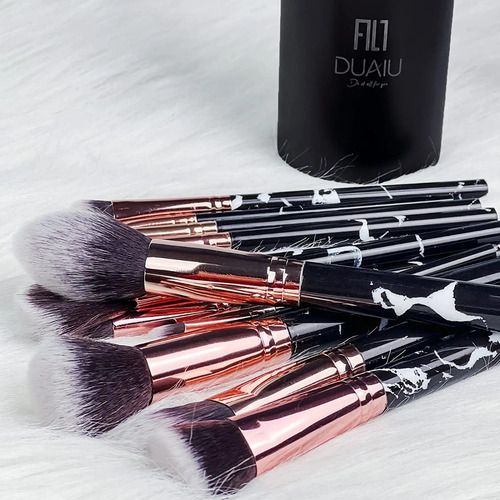 Imagen 5 de 6 de Set De 16 Brochas Maquillaje Sintéticas Veganas Teletiendauy