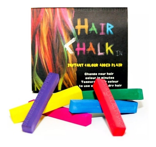 Tizas Para Pintar Teñir El Pelo Hair Chalk X 12 Unidades 