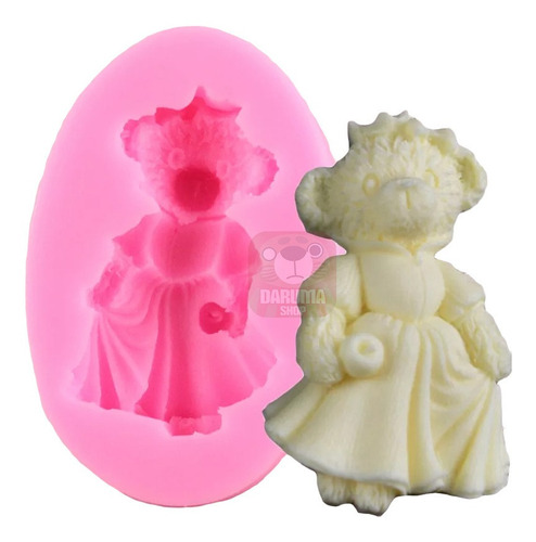 Molde Silicona Oso Osa Vestido Porcelana Fondant  Belgrano