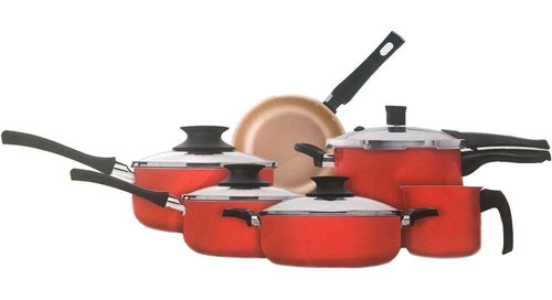 Imagem 2 de 4 de Conjunto De Panelas Nigro Unica 6 Peças C/ Panela De Pressão