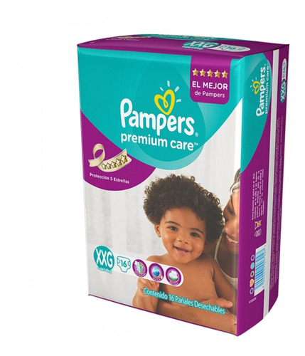 Pañal Pampers Premium Care Xxg 16 Unidades / Superstore