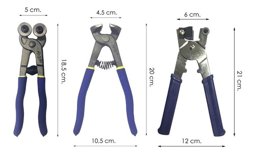 Pinza Tenaza Combo Qep Mosaiquismo Corte Venecitas 3 U *