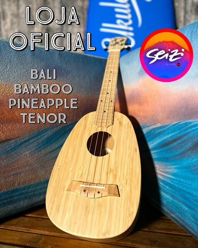 Ukulele Seizi Bali Pineapple Tenor Acústico Solid Bamboo