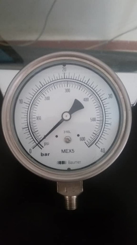 Manómetro Industrial Dn 100 Baumer Serie Mex5