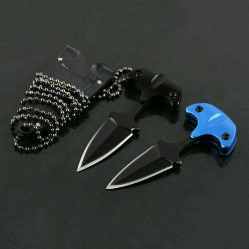 Mini Cuchillo Navaja Collar Táctico Militar Defensa Personal