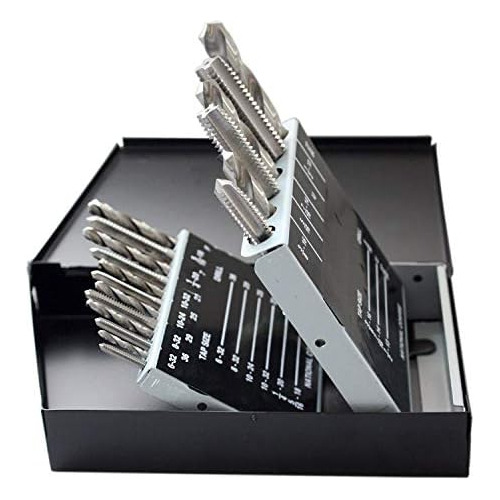 18 Pc H.s.s. Tap And Drill Set, U.n.c., 0001-0040