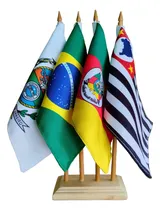 Comprar Kit Bandeira  De Mesa Com 4 Mastros - Alt 31cm