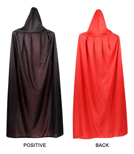Disfraz De Capa Reversible Con Capucha De Uni Para Fiesta De