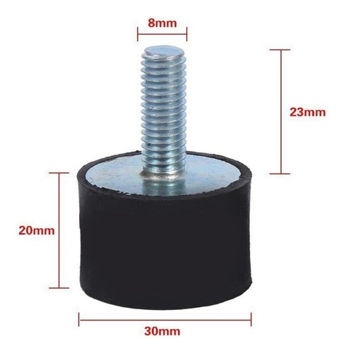4 Soportes De Goma Amortiguadores Antivibración Silentblock
