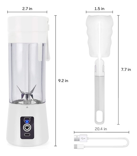 Licuadora Portátil, Mini Licuadora Personal De Jugo, Vaso Ex