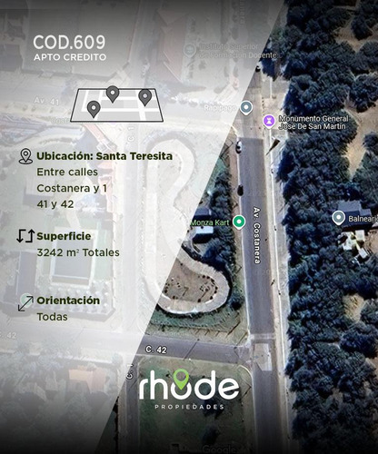 Manzana Comercial Completa En Santa Teresita - Calle Costanera Y 41