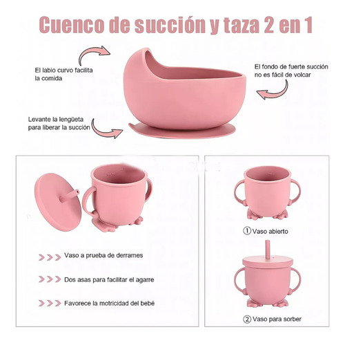 Ml Platos For Bebés Silicona Bowl Copa Cuchara Tenedor