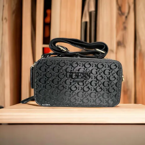 Bolsa Guess Crossbody Lewis Town Negra original importada