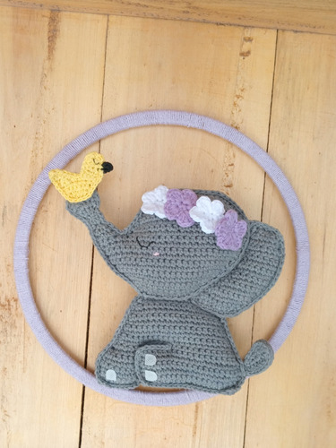 Elefante A Crochet Ragdoll Colgante Para Habitación Del Bebe