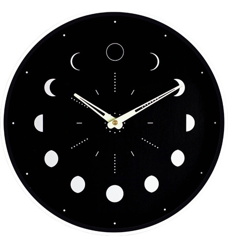 Reloj De Pared Con Diseño De Luna, Reloj De Pared Luminoso S