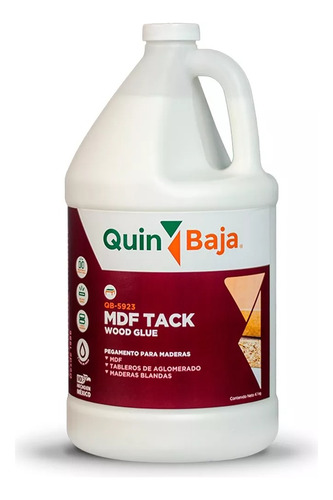 Pegamento Mdf Tack Galón 4.1 Kg Quinbaja Color Blanco