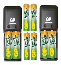 Comprar Cargadores Gp Con 4  Baterias Aa Y 4 Aaa Marca Gp Garantizad