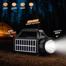 Imagen 2 del producto Parlante Bluetooth Radio Solar Linterna Para Exterior/campin Negro