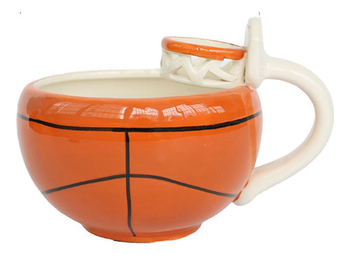 Taza Bowl De Cerámica Forma De Balón Basketball Baloncesto Color Naranja 10133