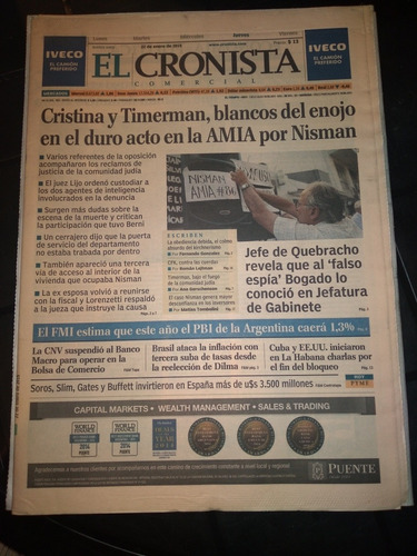 Diario El Cronista 22 1 2015 Nisman Amia Caso Nisman 