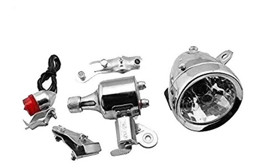 Imagen 1 de 5 de Set De Dinamo Eastman Cromado Metal Alta/baja - Racer Bikes