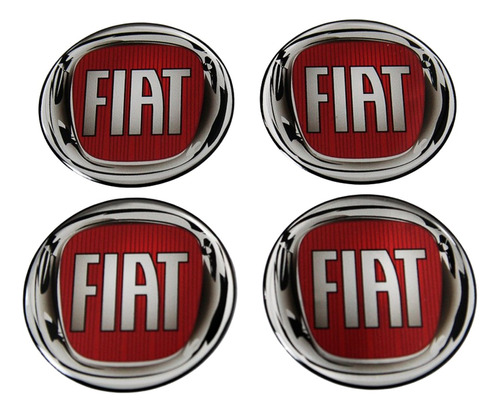 Adesivos Emblema Resinado Roda Fiat 51mm Cl6