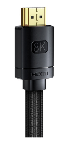Imagen 2 de 12 de Cable Adaptador Alta Definición Hdmi/hdmi 8k 2m Negro Baseus
