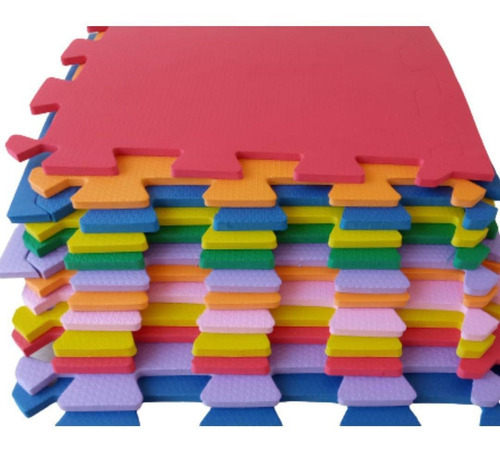 Tatame Eva 50x50x10m Kit Com 20 Peças Com Bordas
