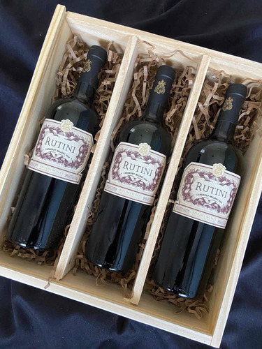 Imagen 4 de 5 de Caja Madera Triple Vino Copas Grabado Laser Personalizada