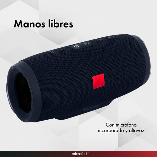 Imagen 6 de 6 de Parlante Portátil Bluetooth Sd Usb Radio Fm Batería 5 Hs.